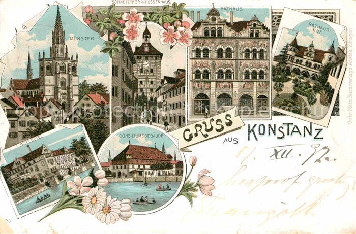 Konstanz Bodensee Consiliumsgebaeude Muenster Rathaus Inselhotel