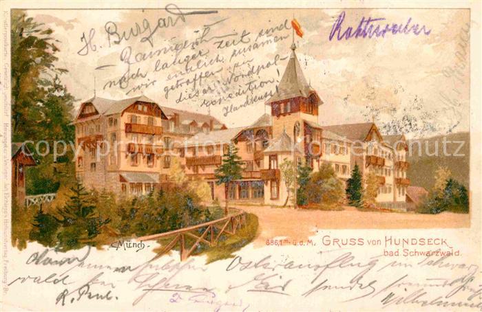 Hundseck Kuenstlerkarte C. Muench