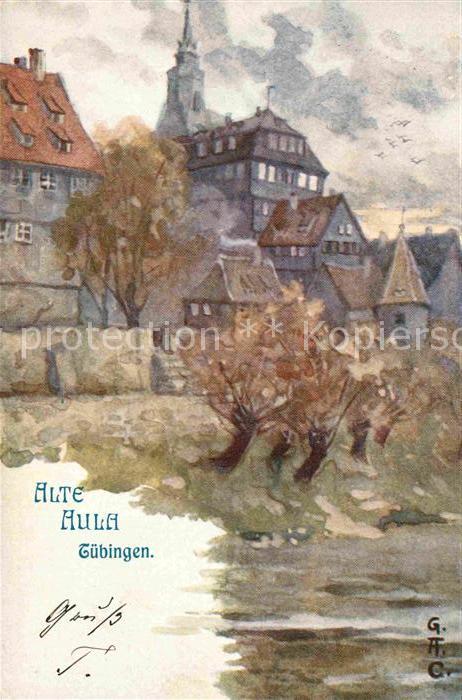 TueBINGEN BW Alte Aula Kuenstlerkarte G.A.C.