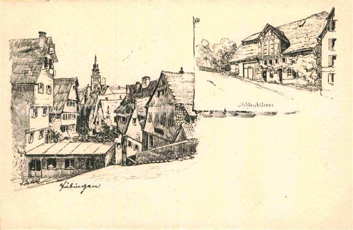 TueBINGEN BW Schloskuferei Kuenstlerkarte