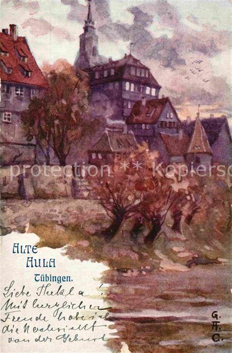 TueBINGEN BW Alte Aula Kuenstlerkarte G. A. C.