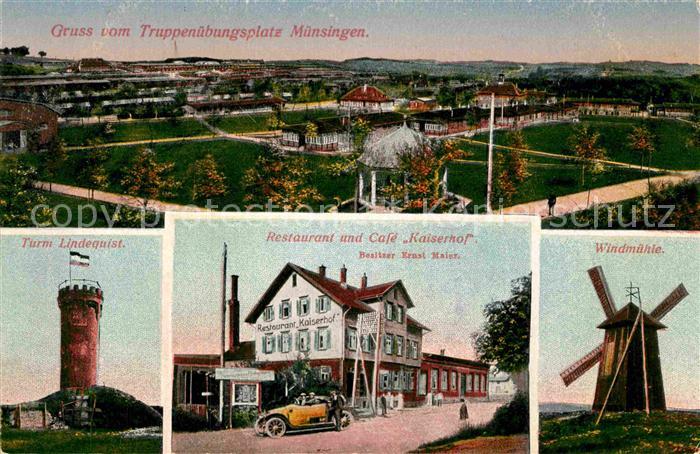 Muensingen Truppenuebungsplatz Windmuehle Restaurant Kaiserhof Turm Lindenquist