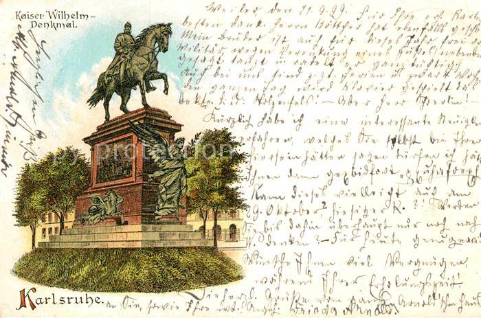 Karlsruhe Baden Kaiser Wilhelm Denkmal