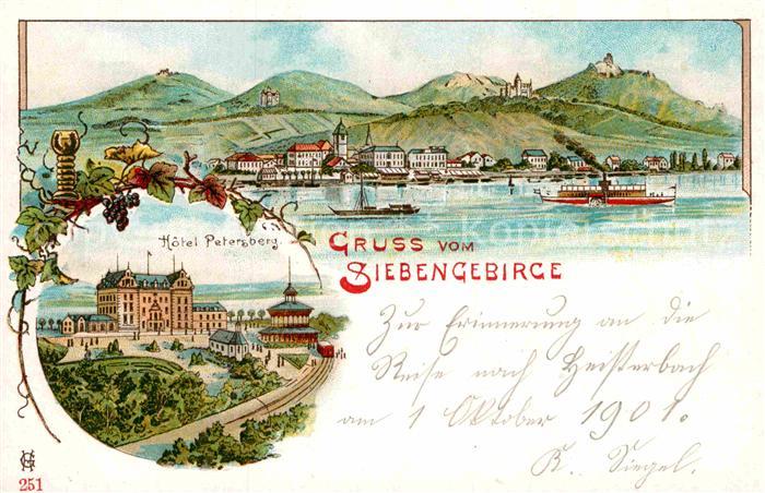 Petersberg Koenigswinter Siebengebirge Hotel Petersberg Dampfer