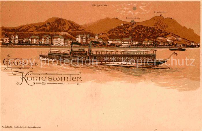 Koenigswinter Dampfer Drachenburg Drachenfels
