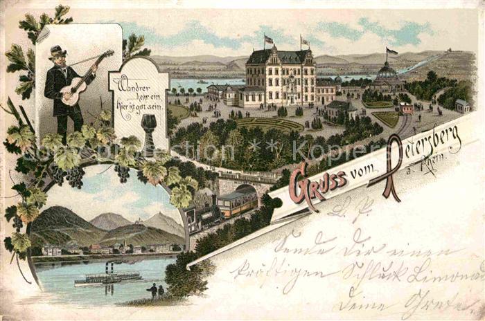 Petersberg Koenigswinter Hotel Dampfer Eisenbahn