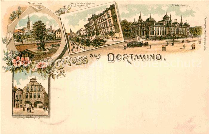 DORTMUND  CITY Fredenbaum Kaiserstrasse altes Rathaus