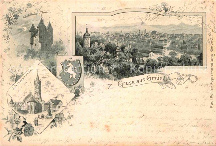 Gmuend Schwaebisch Fuenfknoepfturm Johanniskirche