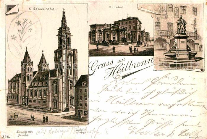 Heilbronn Neckar Bahnhof Robert Mayer Denkmal Kilianskirche