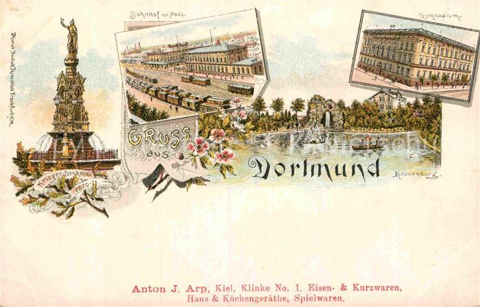 DORTMUND  CITY Gymnasium Kronenburg Bahnhof Post