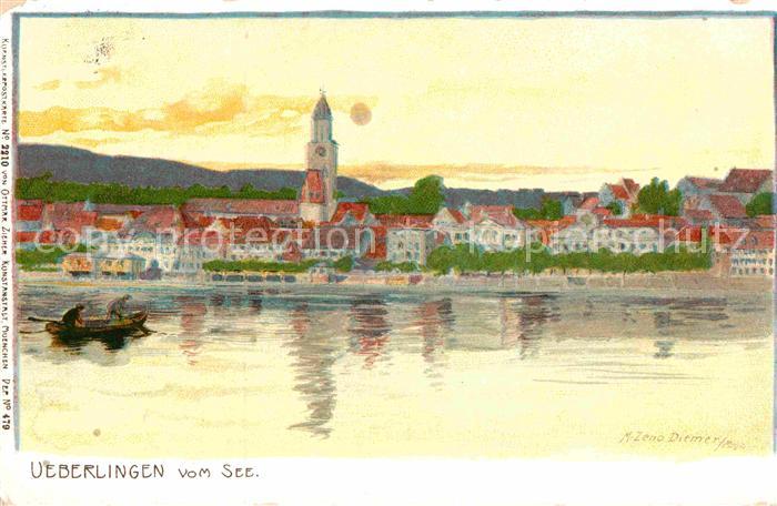 ueberlingen Bodensee Kuestlerkarte Zeno Diemer
