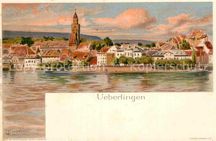 ueberlingen Bodensee Kuenstlerkarte C. Biese