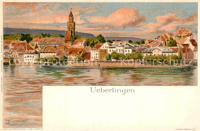 ueberlingen Bodensee Kuenstlerkarte C. Biese