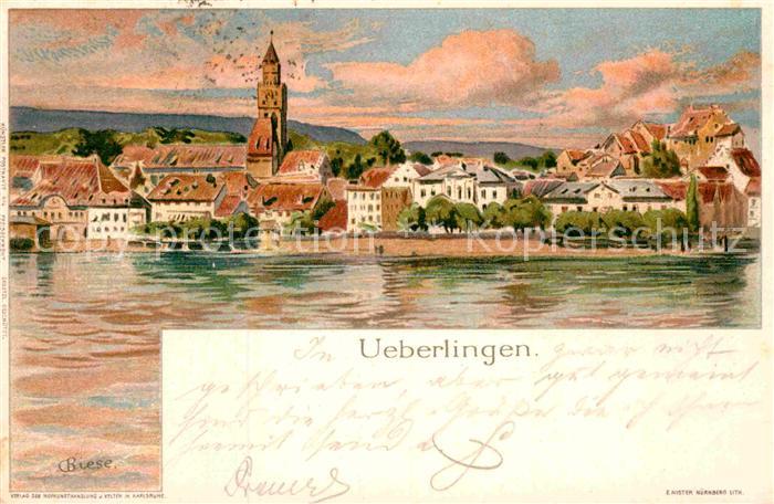 ueberlingen Bodensee Kuenstlerkarte C. Biese
