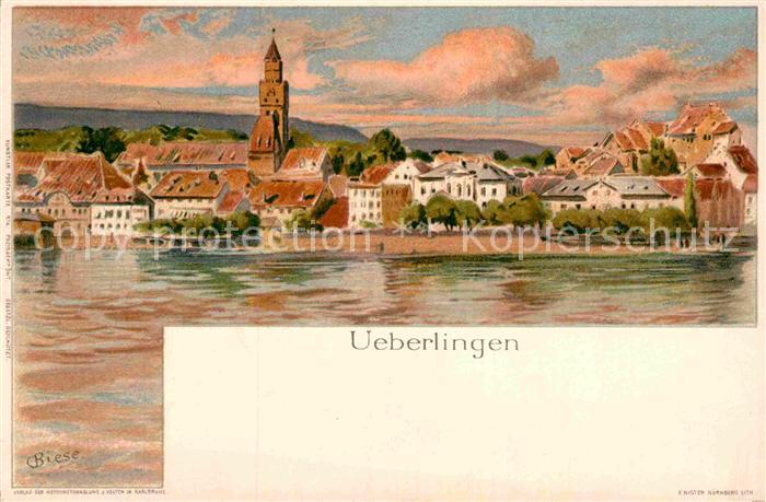 ueberlingen Bodensee Kuenstlerkarte C. Biese