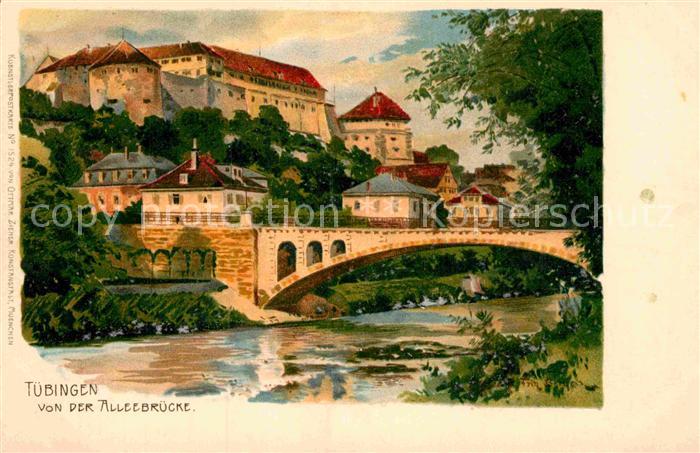 TueBINGEN BW Alleebruecke Kuenstlerkarte