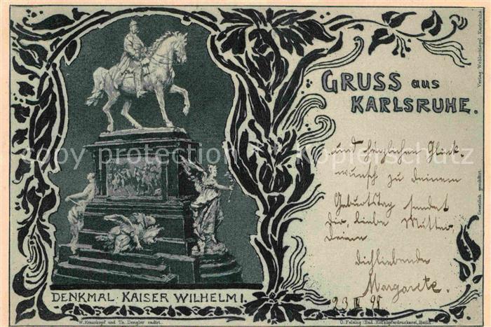 Karlsruhe Baden Denkmal Kaiser Wilhelm I