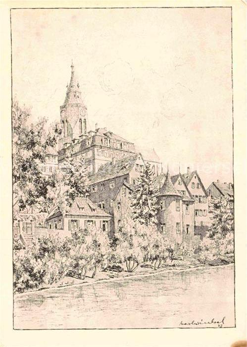 TueBINGEN BW Stiftskirche Nach Zeichnung von Karl Winkel
