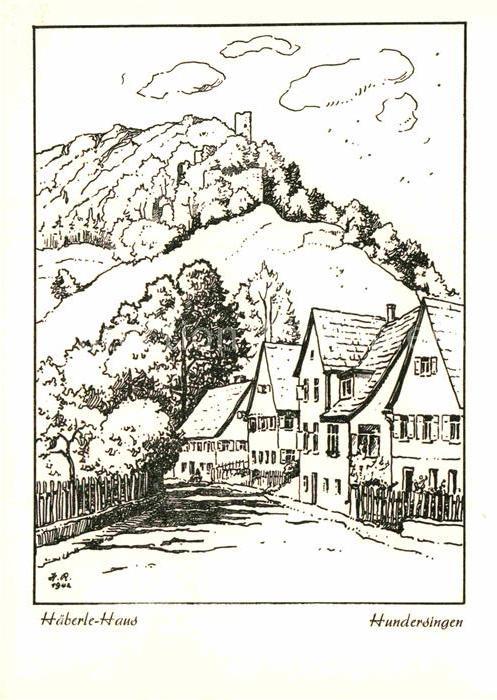 Hundersingen Reutlingen Haeberle-Haus Kuenstlerkarte