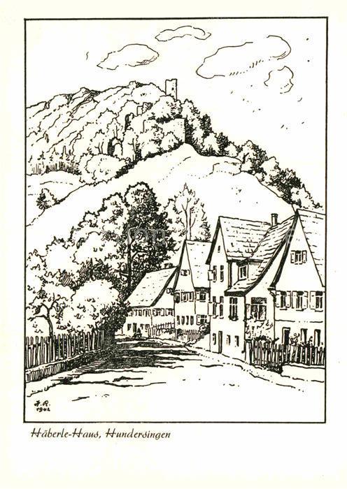 Hundersingen Reutlingen Haeberle-Haus Kuenstlerkarte