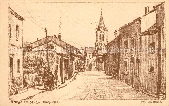 Saint-Souplet-sur-Py Panorama Zeichnung Lademann