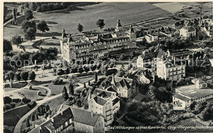 Bad Wildungen Fliegeraufnahme Oberes Kurviertel