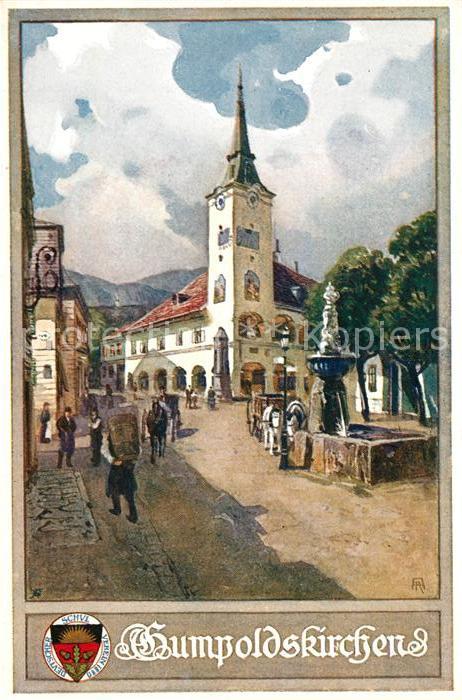 Gumpoldskirchen Niederoesterreich Hotel Turmhof Hauptplatz Künstlerkarte