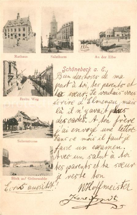 Schoenebeck Elbe Rathaus Salzthurm Breite Weg Salzerstraße Grünewalde