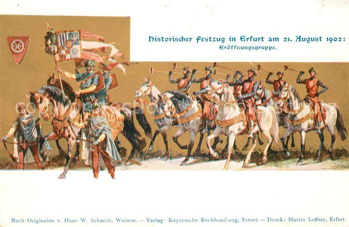 ERFURT CITY Historischer Festzug Eröffnungsgruppe