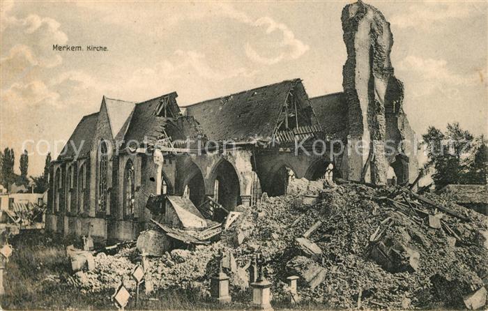 Merkem Kriegszerst&#246rte Kirche