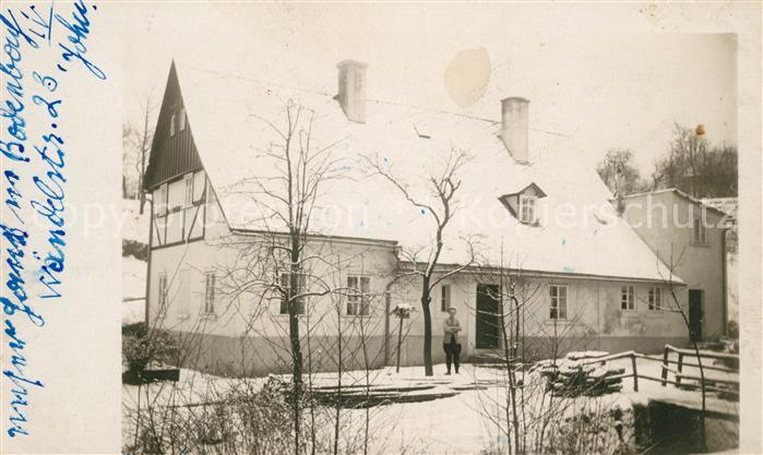 Heidenau Sachsen Winteraufnahme Hof