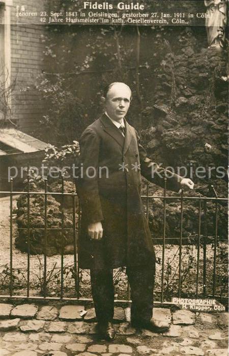 Coeln Rhein Fidelis Gulde Hausmeister katholischer Gesellenverein