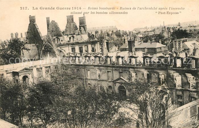 Reims Champagne Ardenne Kriegszerstörungen Panorama