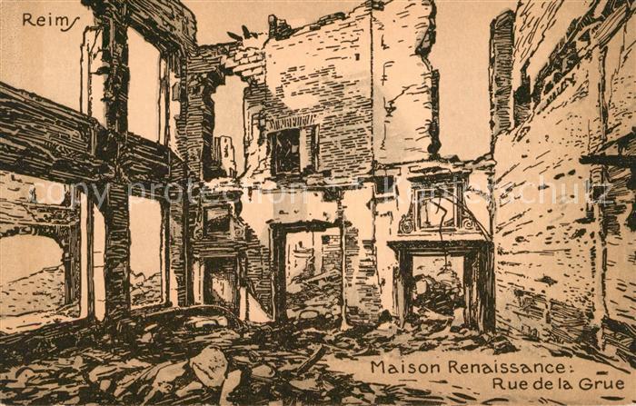 Reims Champagne Ardenne Maison Renaissance Kriegszerstörungen