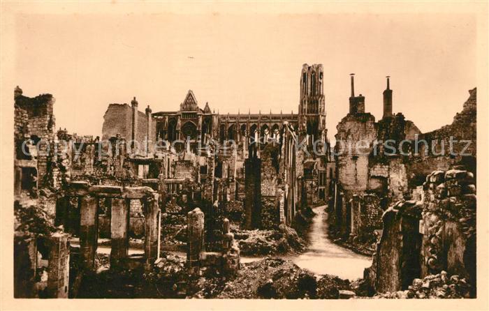 Reims Champagne Ardenne Kriegszerstörte Kathedrale