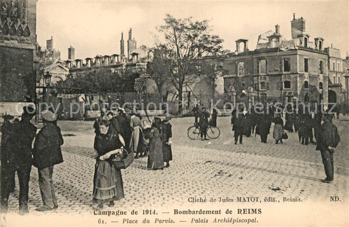 Reims Champagne Ardenne Place du Parvis Kriegszerstörungen