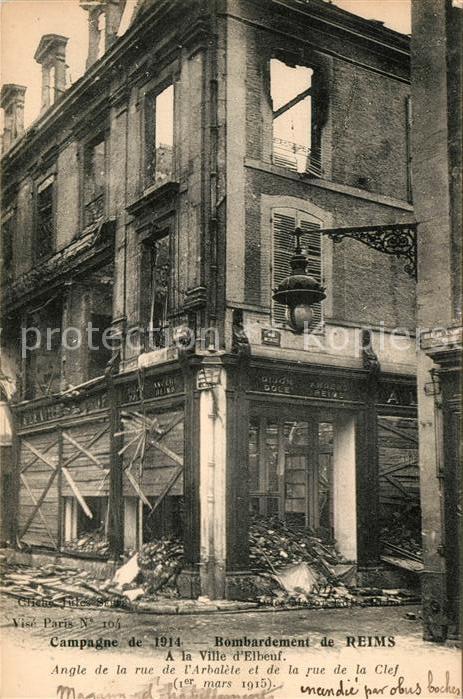 Reims Champagne Ardenne Ville de Elbeuf Kriegszerstörungen