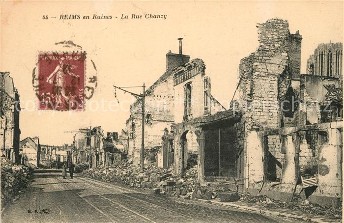 Reims Champagne Ardenne Rue Chanzy Kriegszerstörungen