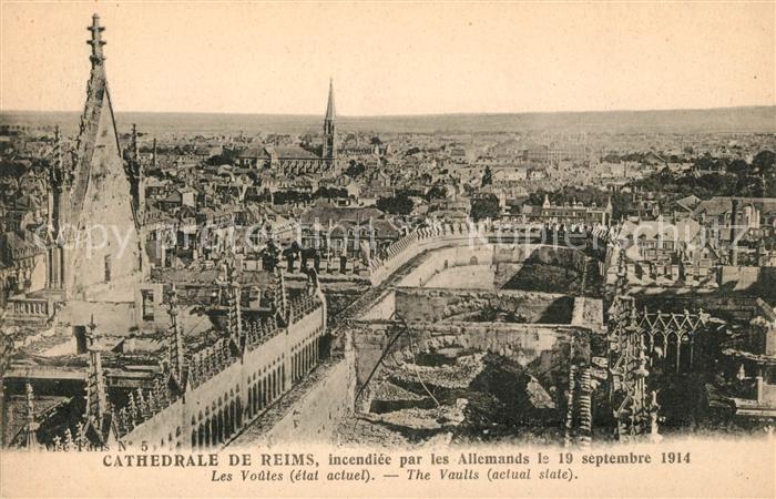Reims Champagne Ardenne Kriegszerstörungen Kathedrale