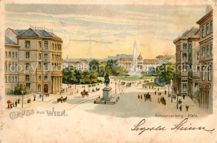 WIEN AT Schwarzenberg Platz Künstlerkarte