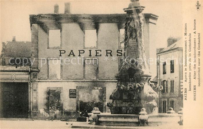 Reims Champagne Ardenne Kriegszersörungen Kathedrale