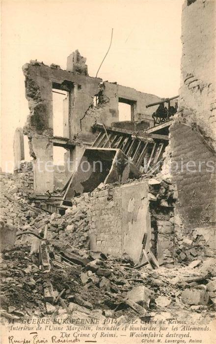 Reims Champagne Ardenne Usine Margolin Kriegszerstörungen