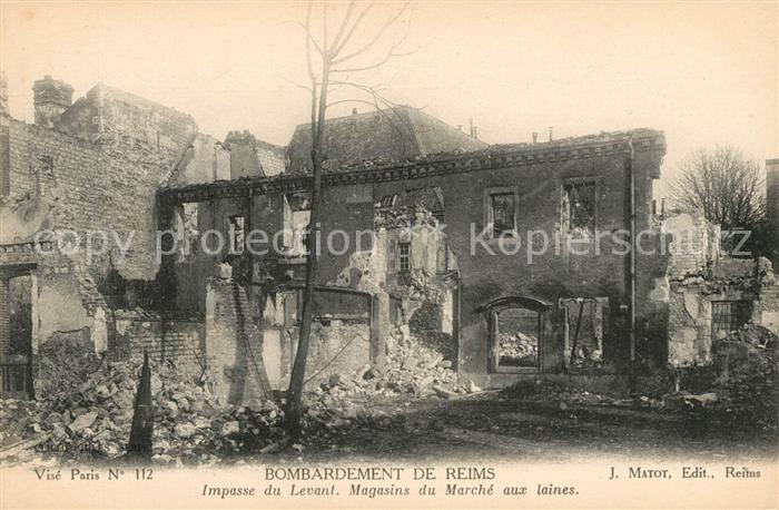 Reims Champagne Ardenne Geschäfte und Markt Kriegszerstörungen