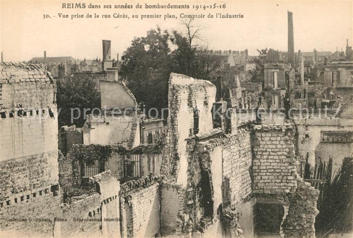 Reims Champagne Ardenne Rue Ceres Kriegszerstörungen