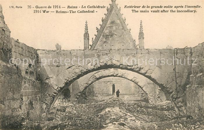 Reims Champagne Ardenne Kathedrale Kriegszerstörungen