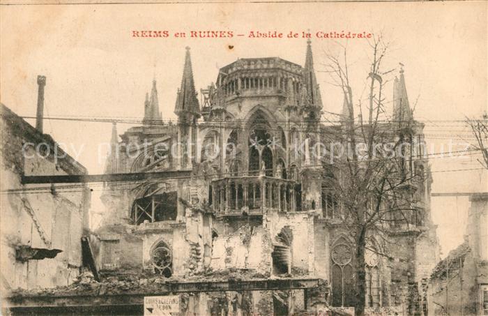 Reims Champagne Ardenne KriegszerstörteKathedrale