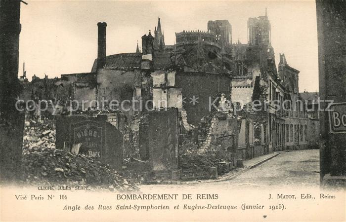 Reims Champagne Ardenne Angle des Rues Saint Symphorien et Rue