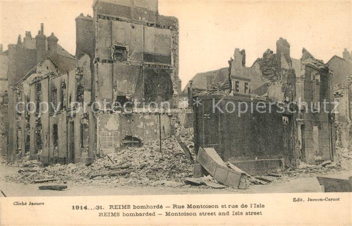 Reims Champagne Ardenne Rue de I Isle Montoison Kriegszerstörungen