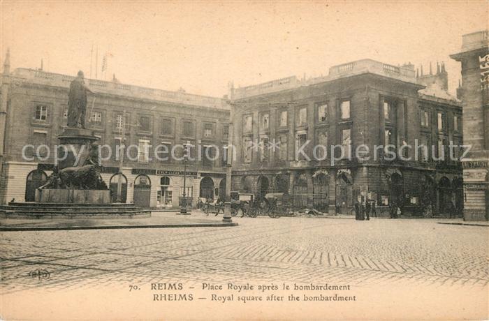 Reims Champagne Ardenne Place Royale Kriegszerstörungen
