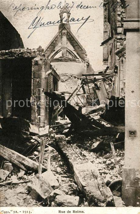 Reims Champagne Ardenne Kriegszerstörte Strassen